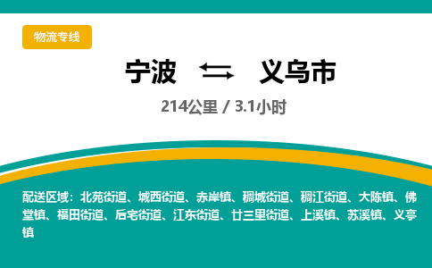 寧波到義烏市物流專(zhuān)線(xiàn)