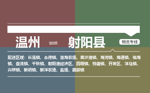 溫州到射陽縣物流專線