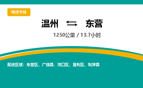溫州到東營(yíng)墾利區(qū)物流專線