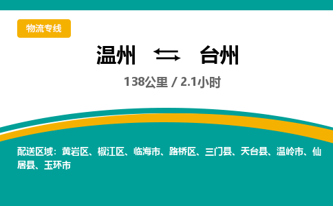 溫州到臺(tái)州椒江區(qū)物流專線
