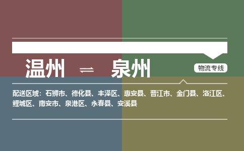 溫州到泉州洛江區(qū)物流專線