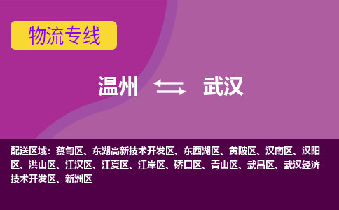 溫州到武漢東湖區物流專線