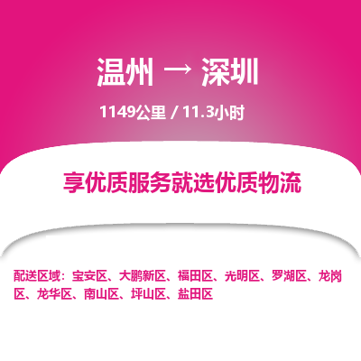 溫州到深圳寶安區物流專線