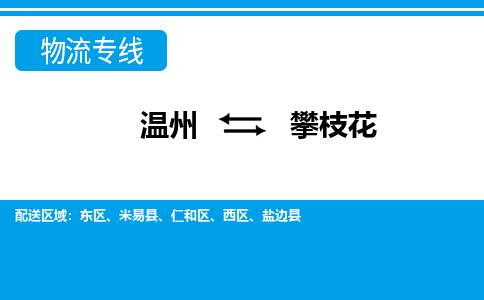 溫州到攀枝花仁和區物流專線